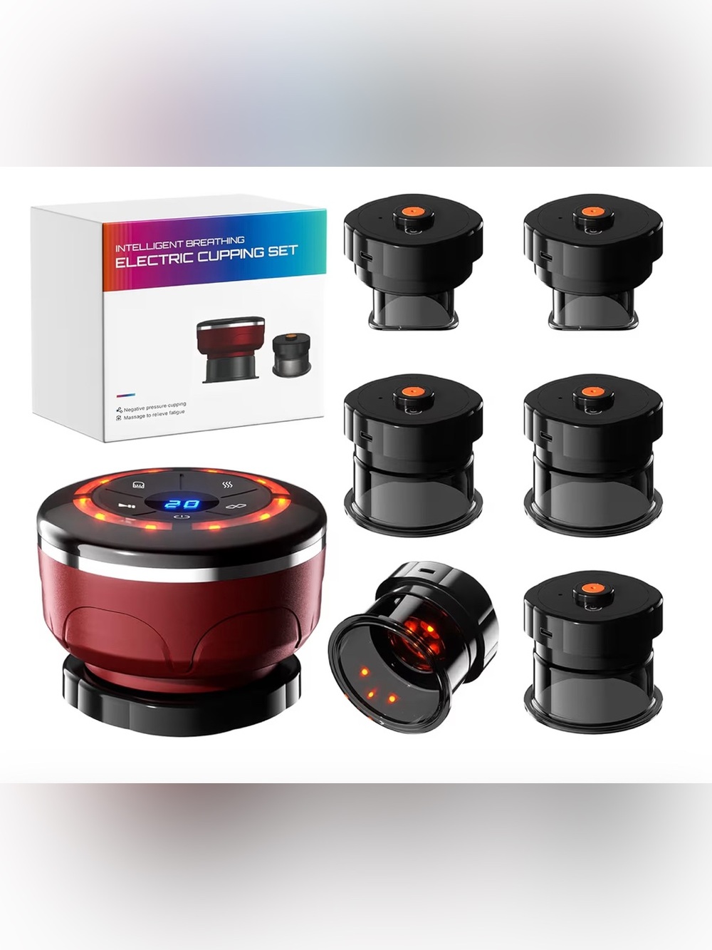 Smart rechargeable cupping set (like new)